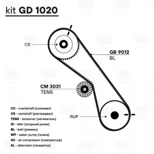 Ремень ГРМ Toyota Land Cruiser Prado (02-)/(09-) 2.5d/3.0d [KD] (97*25) (HNBR ст GB9012 TRIALLI
