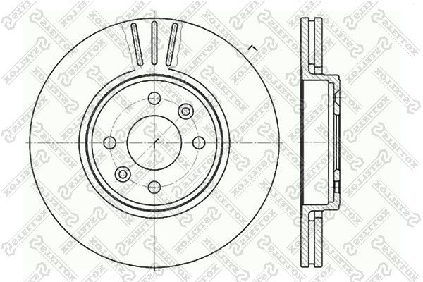диск тормозной передний\Renault Clio/Megane/Laguna 1.6-2.0/1.9D 9 60203919VSX 6020-3919V-SX STELLOX