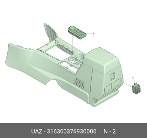 Блок управления УАЗ-3163 подогревом задних сидений и задним отопителем (ОАО УАЗ) 316300376930000 UAZ UAZ