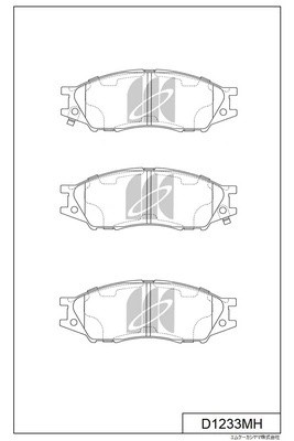 Колодки тормозные дисковые перед NISSAN ALMERA CLASSIC 06- D1233MH D1233MH MK KASHIYAMA