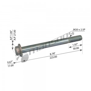 Болт VOLVO FH рессоры (M20x2.5x223) MANSONS MFMF20223C10925 MANSONS