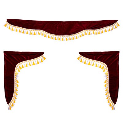 Ламбрекен ГАЗель лобового стекла со шторками (бордо) (140см/46*60см) /SKYWAY/ S01203001 SKYWAY