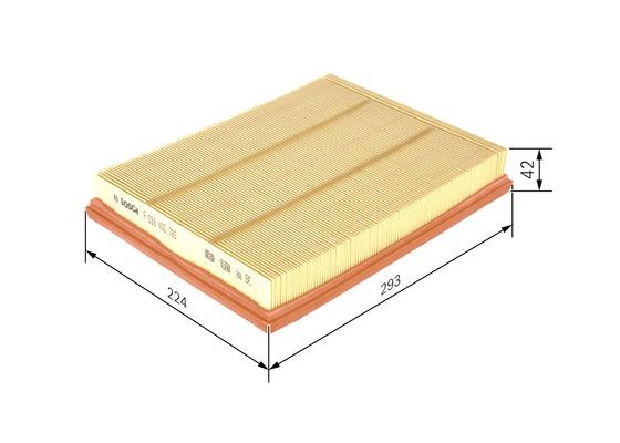 Фильтр воздушный OPEL Astra G (00-05),Zafira (00-05) (2.2 16V) BOSCH F 026 400 390 BOSCH