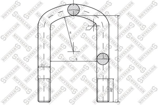 стремянка рессоры! 93xM24x3x420-U\ VOLVO 84-64232-SX STELLOX