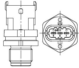 Датчик давления топлива для а/м Kia Sorento (09-)/Hyundai Santa Fe (06-) 2.0D/2. FPS 0003 START VOLT