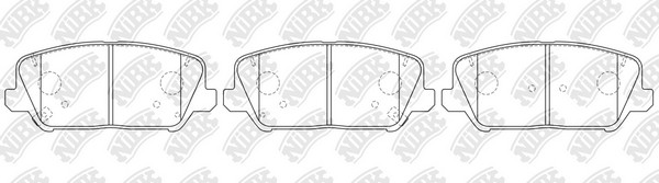 Колодки тормозные HYUNDAI i40 KIA Optima,Ceed (12-) передние (4шт.) NIBK PN0739 NIBK