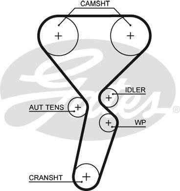 RENAULT CLIO/LAGUNA/MEGANE VAZ LADA LARGUS (2011>) 1.6 16v 132 зубца K035501XS GATES