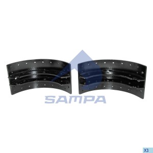 Комплект тормозных колодок 2 шт 410x175 усиленные (накладки 19090) 030.647 SAMPA