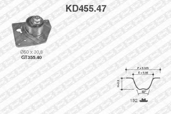Комплект ГРМ KD455.47 KD455.47 NTN SNR