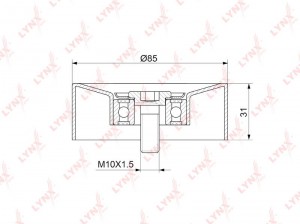 Ролик натяжного механизма приводного ремня PB-5136 LYNXAUTO