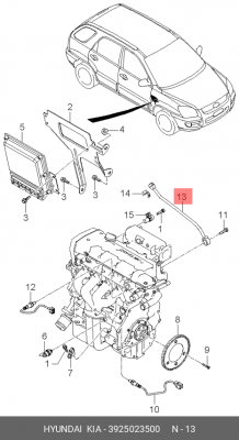 Датчик детонации HYUNDAI Sonata 5,Elantra,Tucson KIA Cerato,Sportage NEW DOHC OE 3925023500 HYUNDAI KIA