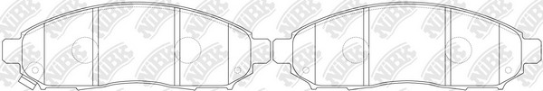 Колодки тормозные NISSAN Pathfinder,Navara (2.5 CDI) R16 передние (4шт.) NIBK PN2517 NIBK