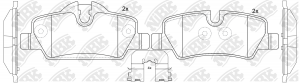 Колодки тормозные MINI Cooper (13-) задние (4шт.) NIBK PN0720 NIBK
