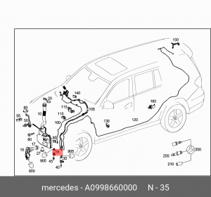 ОРИГИНАЛ НАСОС СТЕКЛООМЫВАТЕЛЯ. A0998660000 MERCEDES A0998660000 MERCEDES BENZ