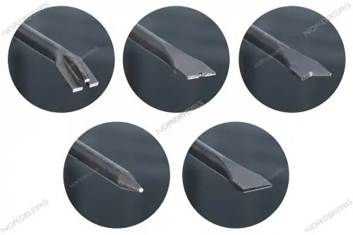 набор насадок! для пневмозубила, 5 шт с шестигранным хвостовиком NP5905 NORDBERG