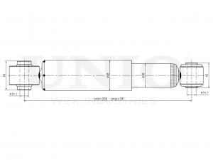 Амортизатор газовый задней подвески SAB-10770 UNIO