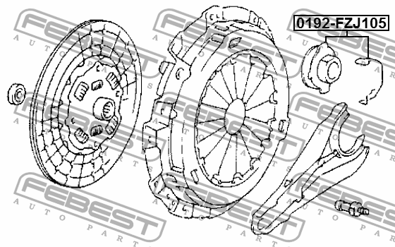 подшипник выжимной!\ Toyota Land Cruiser 100 98-07 0192-FZJ105 FEBEST