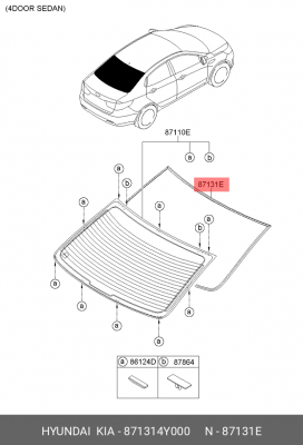 KIA RIO (2011>) 871314Y000 HYUNDAI KIA