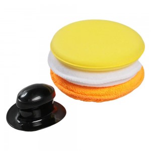 Аппликаторы из микрофибры для нанесения составов набор 3 шт. с ручкой (12,5*12,5 ABPN002 AIRLINE