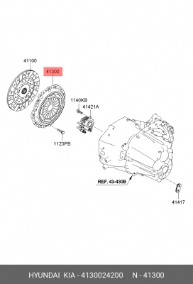 Корзина сцепления 41300-24200 4130024200 HYUNDAI KIA