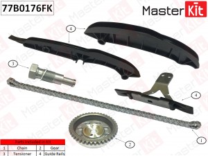 Комплект цепи ГРМ SSANGYONG G20D co звездочками 77B0176FK 77B0176FK MASTER KIT