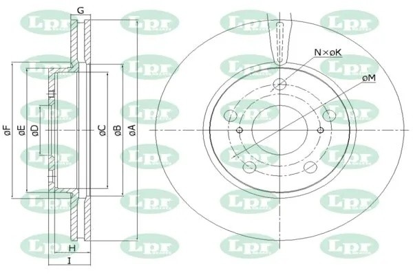 Диск тормозной T2054V T2054V LPR
