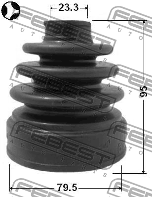 Пыльник ШРУСа внутренний MITSUBISHI OUTLANDER CU# 2002-2006 0415-CU20 0415CU20 FEBEST