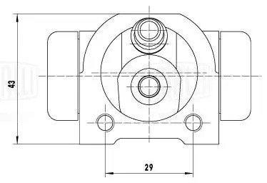 Цилиндр торм. Renault Megane I (95-) зад. лев./прав. d=19мм (а/м с ABS) (CF 0124 CF 0124 TRIALLI