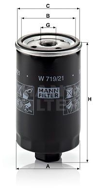 Фильтр масляный W71921 MANN FILTER