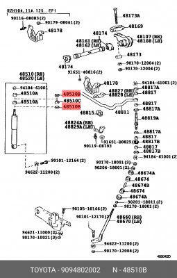 Шайба втулки амортизатора 90948-02002 90948-02002 TOYOTA