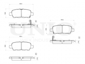 Колодки тормозные диск. задние BRP-20159 UNIO