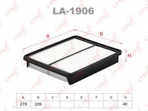 Фильтр воздушный LA-1906 LYNXAUTO