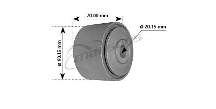 Сайлентблок кабины 20*90*70  XF95;2VNT 200057 MANSONS