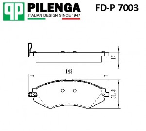 Колодки тормозные дисковые NEXIA, LANOS, KADETT, VECTRA A FD-P7003 FDP7003 PILENGA