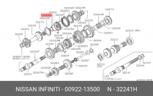 КОЛЬЦО 00922-13500 NISSAN