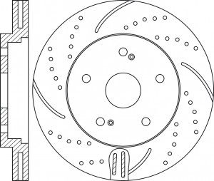 Диск тормозной TOYOTA Harrier LEXUS RX передний (перфорированный) (1шт.) NIBK RN1219DSET NIBK
