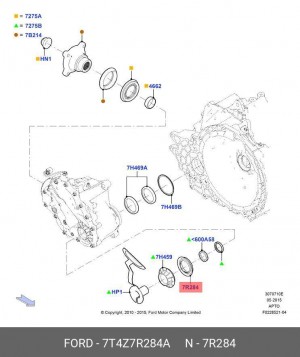 сальник правого приводного вала! внешний\ Ford 7T4Z 7R284-A FORD