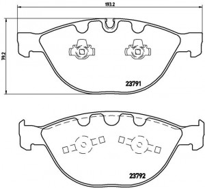 Колодки тормозные BMW 5 (E60,E61),6 (E63,E64),7 (E65,E66,E67) передние (4шт.) BR P06047 BREMBO