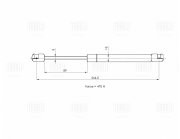Амортизатор (упор) для а/м Opel Astra H (04-) седан (крышки багажника) (GS 2105) GS2105 TRIALLI