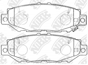 Колодки тормозные LEXUS GS300 (93-97) задние (4шт.) NIBK PN1363 NIBK