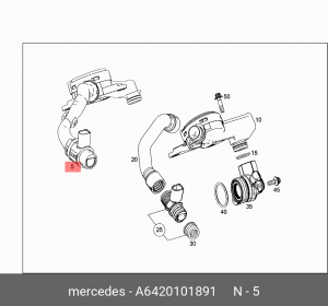 клапан EGR!\ MB W164 05-11 A 642 010 18 91 MERCEDES BENZ