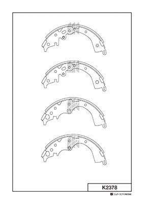Колодки тормозные барабанные K2378 K2378 MK KASHIYAMA