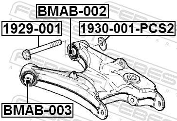 Болт с эксцентриком BMW 3 F34 GT 2012-2016 1929-001 1929-001 FEBEST