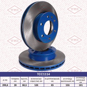Диск тормозной передний вентилируемый MERCEDES Sprinter 06-VW Crafter 06- TCC111 TCC1114 TATSUMI