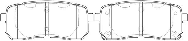 Колодки тормозные задние HYUNDAI H1 02-/iX55 3.0 08-/KIA CARNIVAL 06- BP10457 BP10457 SB NAGAMOCHI