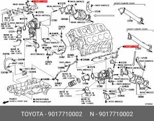 гайка коллектора выпускного!\ Toyota Auris 90177-10002 TOYOTA