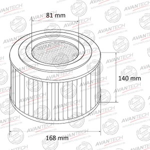 Фильтр воздушный Avantech (без пропитки) AF0811W AVANTECH