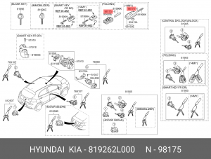 Штифт HYUNDAI KIA OE 819262L000 HYUNDAI KIA