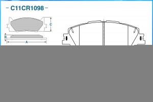 Тормозные колодки передние Low Metallic C11CR1098 C11CR1098 CWORKS