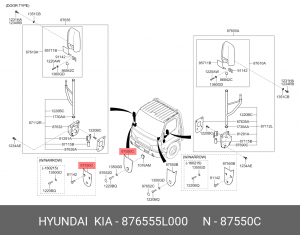 УГЛОВАЯ НАКЛАДКА КУЗОВА HYUNDAI, 876555L000 876555L000 HYUNDAI